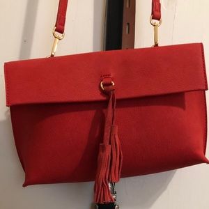 NEW Anthro vegan leather clutch